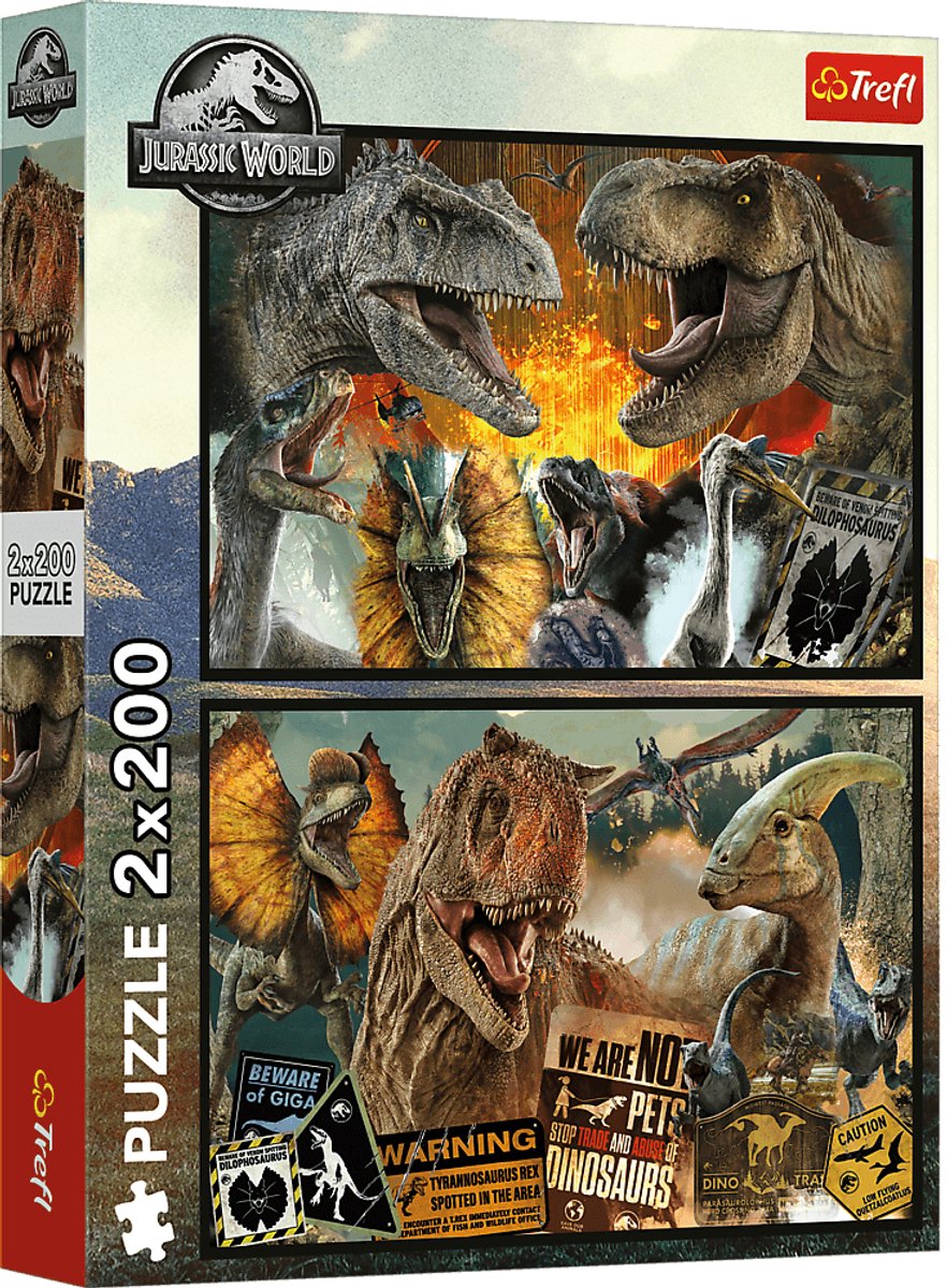 Trefl puzzel jurassic world - prehistorisch avontuur - 200 stukjes.