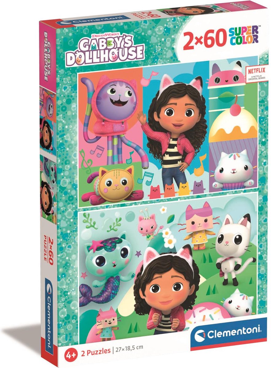 Puzzle Clementoni Maison de poupée de Gabby, 2x60pcs.