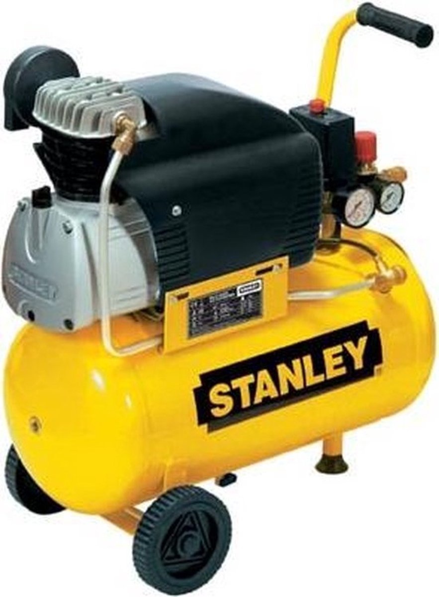 Stanley - compresseur à entraînement direct avec lubrification - 2 CV 24 l 8 bar