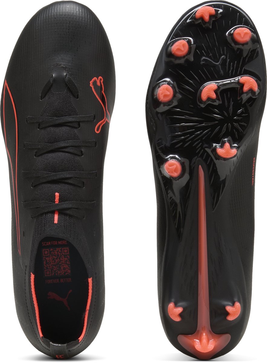 Chaussures de sport unisexe Puma ultra 6 match fg ag - noir- rouge