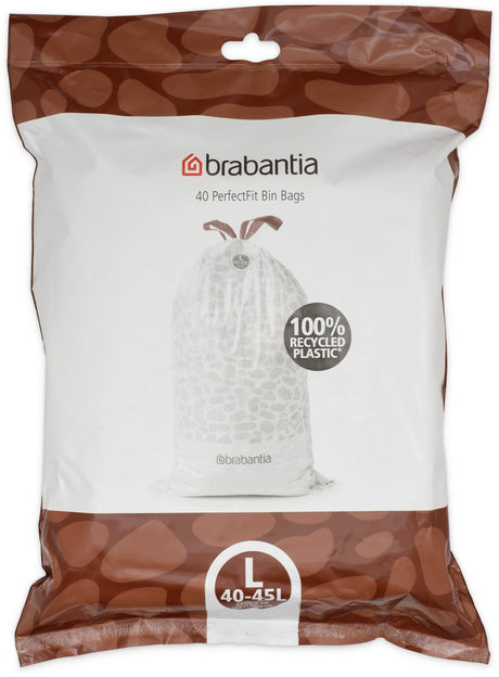 Sacs poubelle Brabantia perfectfit - 40 45 l - code l - 40 pièces