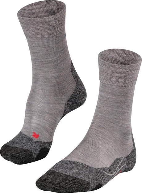 Falke tk2 mélange anti-ampoules laine épaisse matériau fonctionnel chaussettes de marche femme gris - taille 37-38