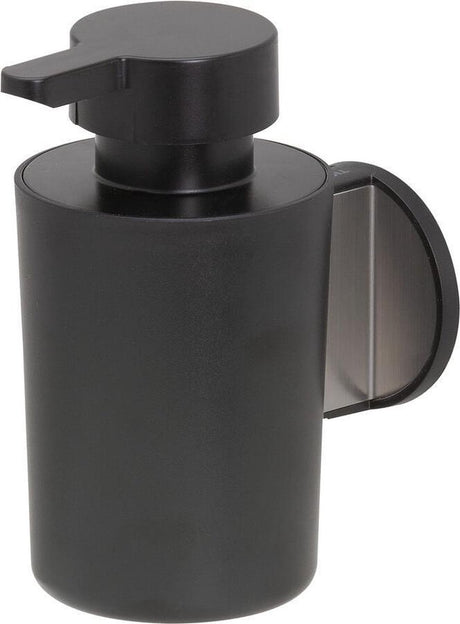 Tiger tune - distributeur de savon 180 ml - sans perçage - ruban adhésif 3m - acier inoxydable brossé noir