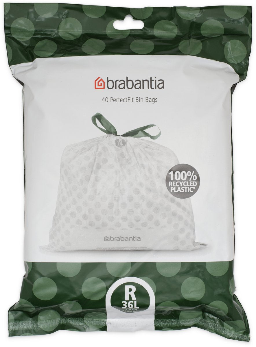 Sacs poubelle Brabantia perfectfit - 36 l - code r - 40 pièces