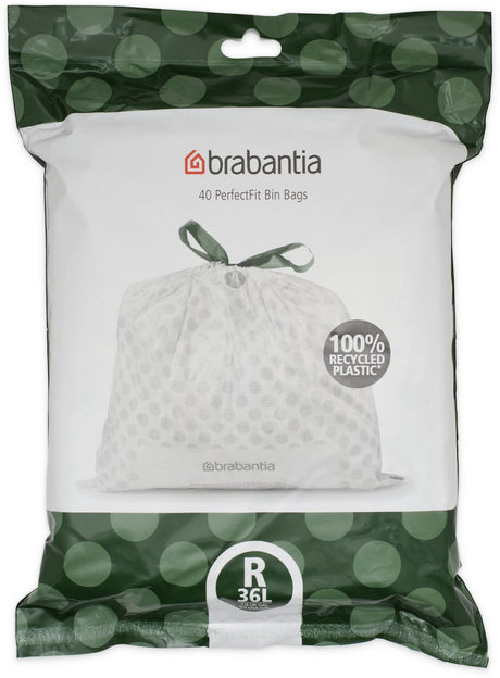 Sacs poubelle Brabantia perfectfit - 36 l - code r - 40 pièces