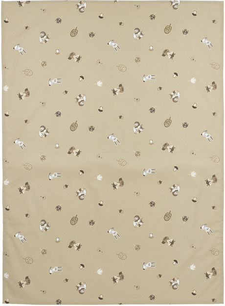 Drap de berceau Meyco bébé animaux de la forêt - sable - 75x100cm - 0,3 tog