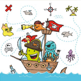 Papstar serviettes équipage pirate 3 couches 33x33cm