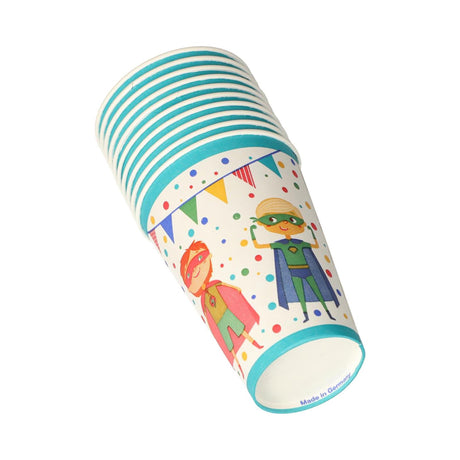 Papstar gobelets super-héros carton 0,2l ø7x9,7cm