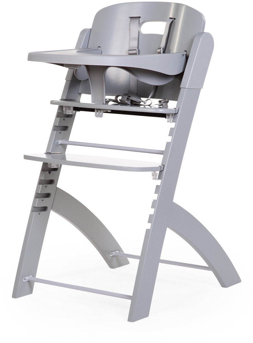 Childhome evosit - chaise haute - chaise bébé - chaise de croissance + tablette alimentaire - gris pierre