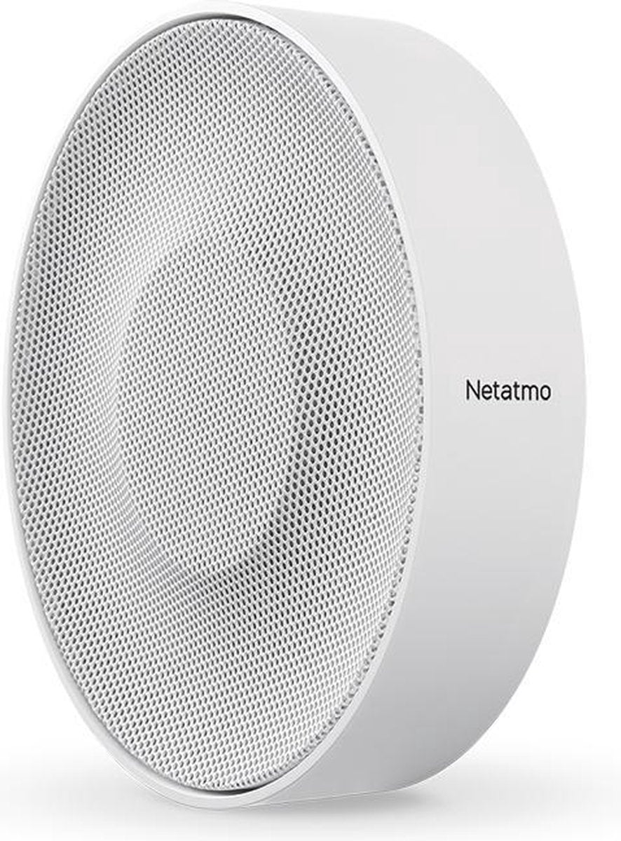 Sirène intérieure intelligente Netatmo - sirène d'alarme sans fil - alarme 110 dB - système de sécurité - pour caméra - piles incluses - blanc - 1 pièce