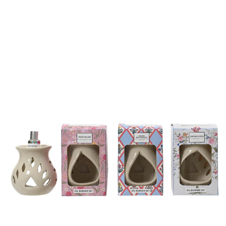 Set de brûleurs à mazout Decoris en céramique 8,8x7,5x13cm