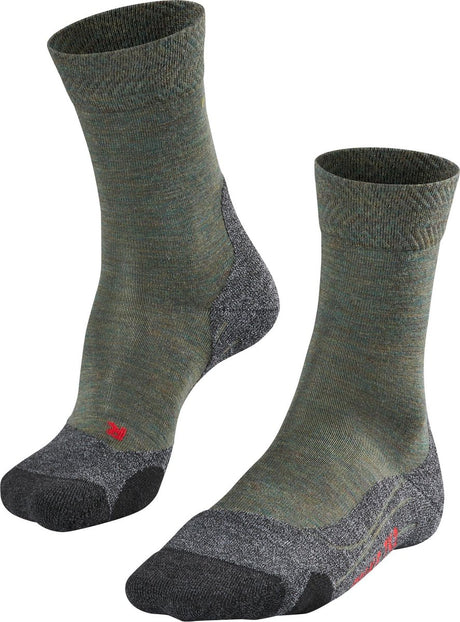 Falke tk2 mélange anti-ampoules laine épaisse matériau fonctionnel chaussettes de marche hommes vert - taille 42-43