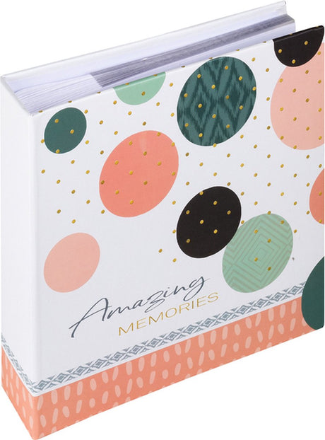 Walther me-486-r souvenirs incroyables - album mémo - taille 22,5 x 22,5 cm - 200 photos 10 x 15 cm - saumon