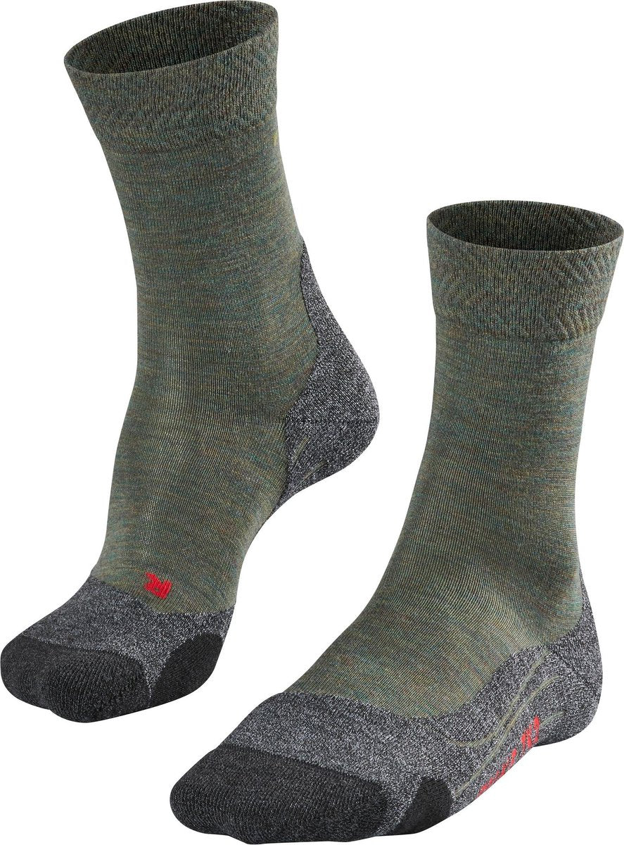 Falke tk2 mélange anti-ampoules laine épaisse matériau fonctionnel chaussettes de marche hommes vert - taille 42-43