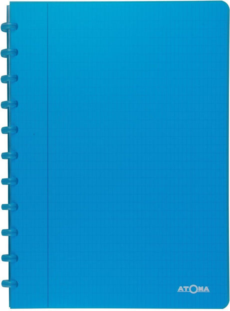 Carnet tendance Atoma, ft a4, 144 pages, à carreaux commerciaux, turquoise transparent