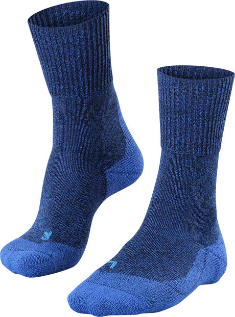 Falke tk1 laine anti-ampoules laine épaisse matériau fonctionnel chaussettes de marche hommes bleu - taille 44-45