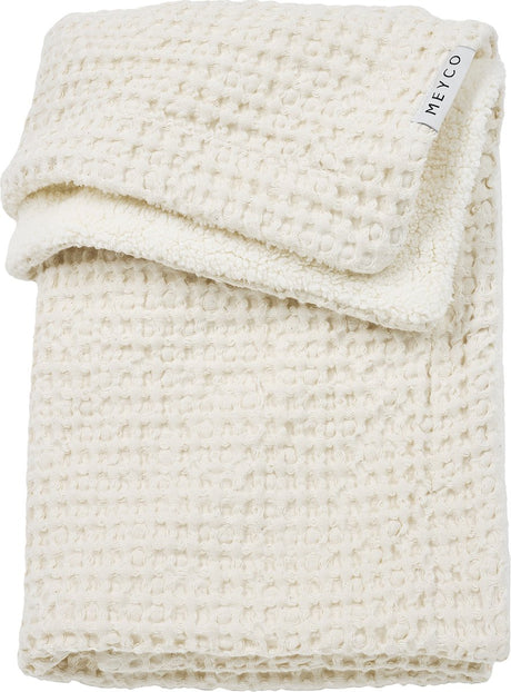 Couverture de berceau en peluche gaufrée Meyco - nature - 100x150cm - 2,0 tog
