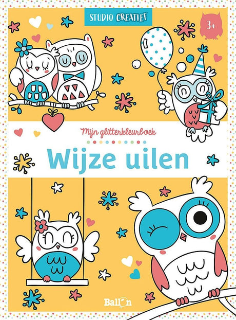 Gagne la Hollande, mon livre de coloriage à paillettes, hiboux sages