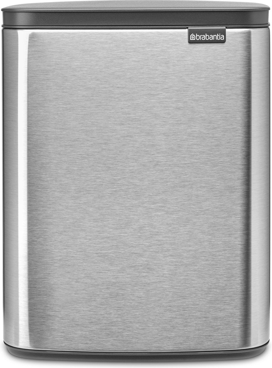Poubelle Brabantia bo - 12 litres - acier mat résistant aux empreintes digitales