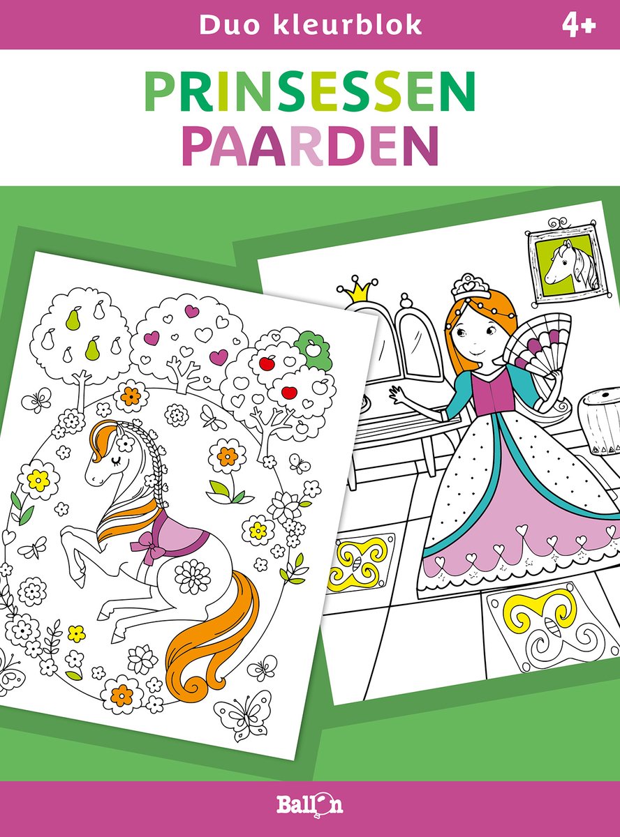 Duo d'éditeurs standards color block - princesses et chevaux