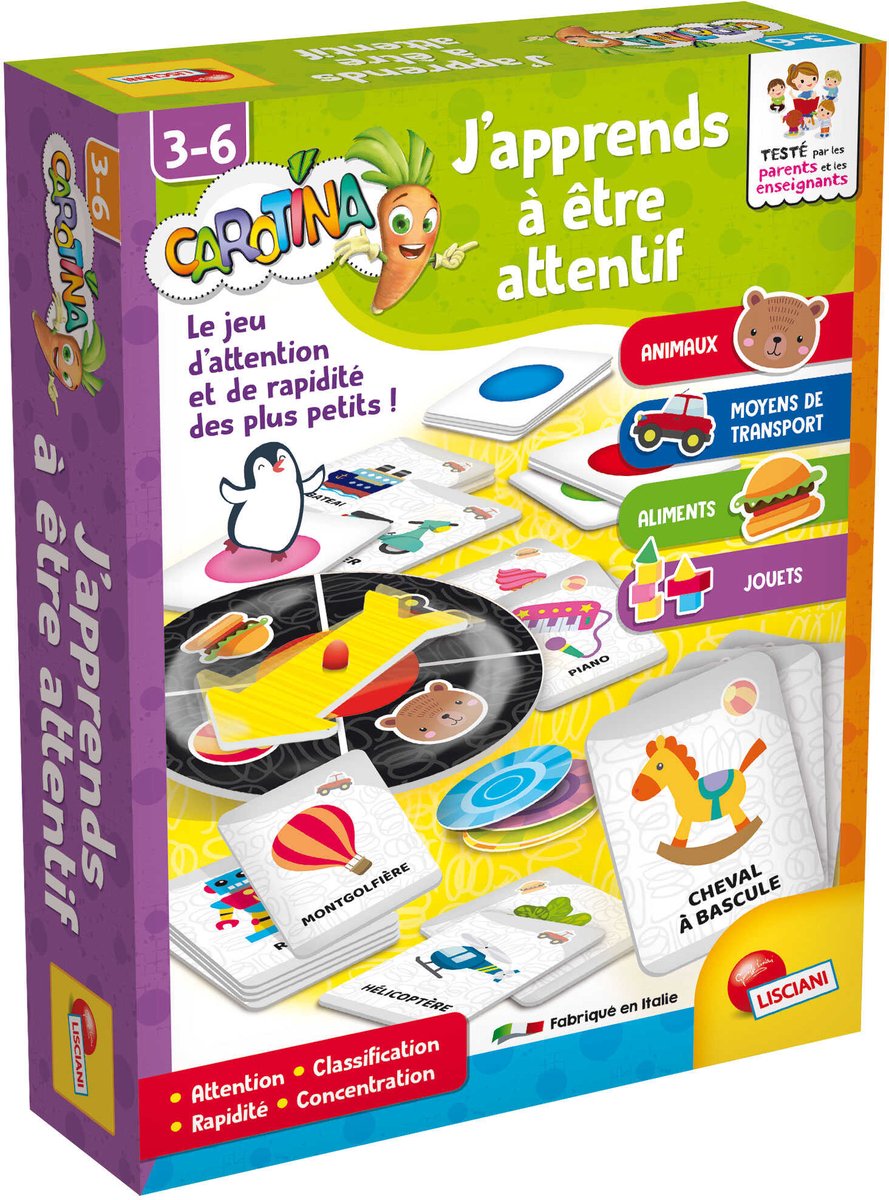 Lisciani carotina plus j'apprends à faire attention