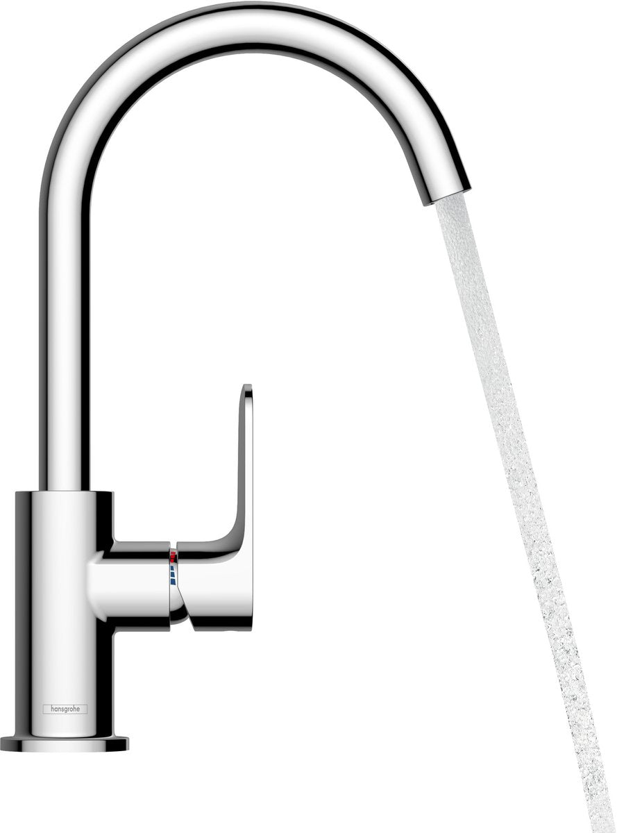 Hansgrohe rebris s - mitigeur de lavabo - commande monocommande - avec garniture de vidage - taille 210 mm - bec pivotant - chrome