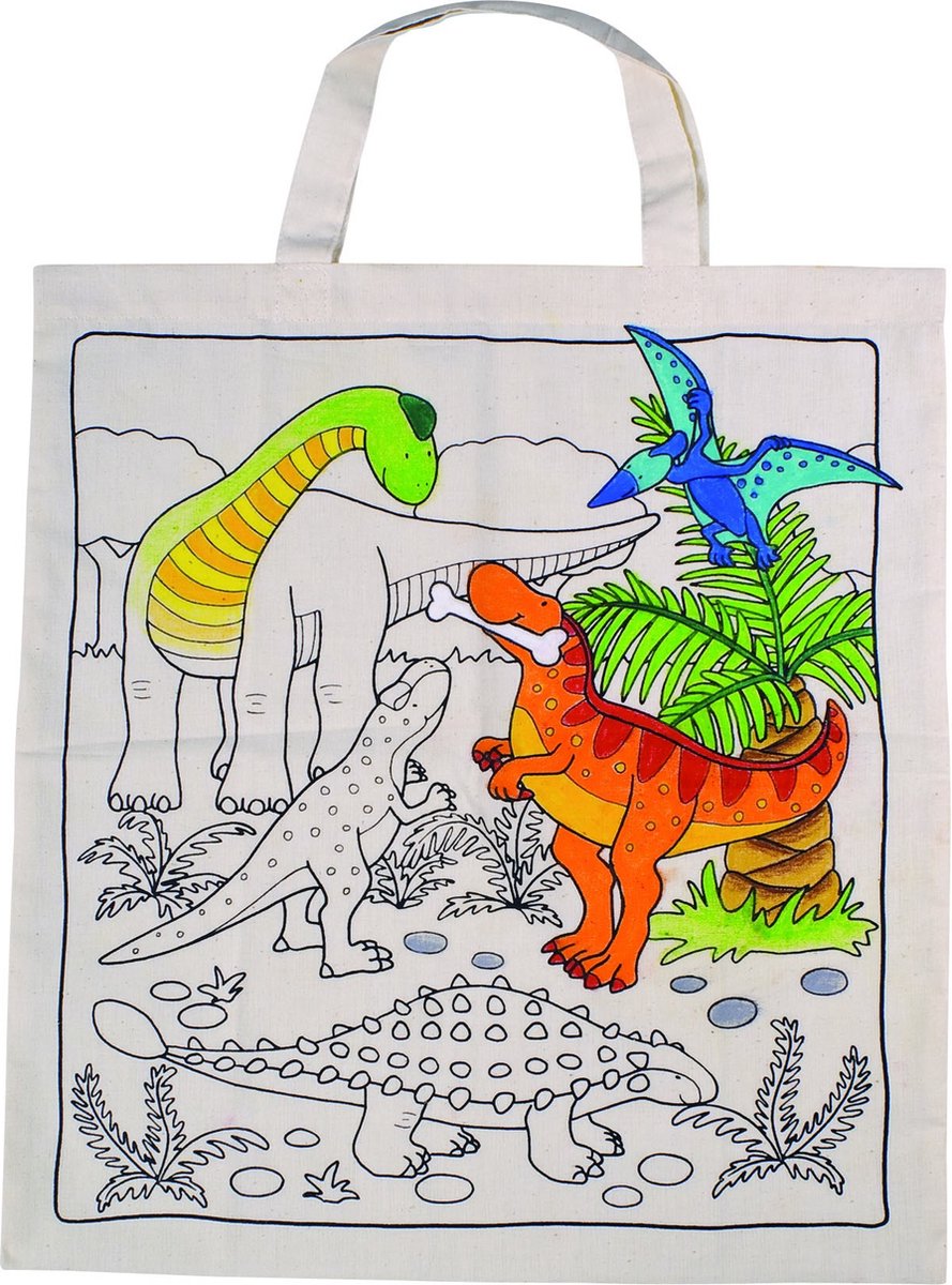 Cabas Goki en coton-dinosaure