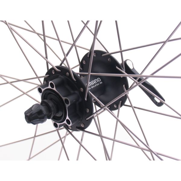 Roue avant Shimano 28 29 622x19c Jante Ryde Andra 30 avec moyeu FH-M525 pour disque de frein 6 boulons - noir