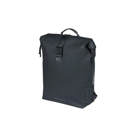 Basil Soho Nordlicht Bicycle Sac à dos - Black Modern Backpack avec éclairage LED pour le vélo électrique pour hommes pour femmes - Imperpose - 17L - noir