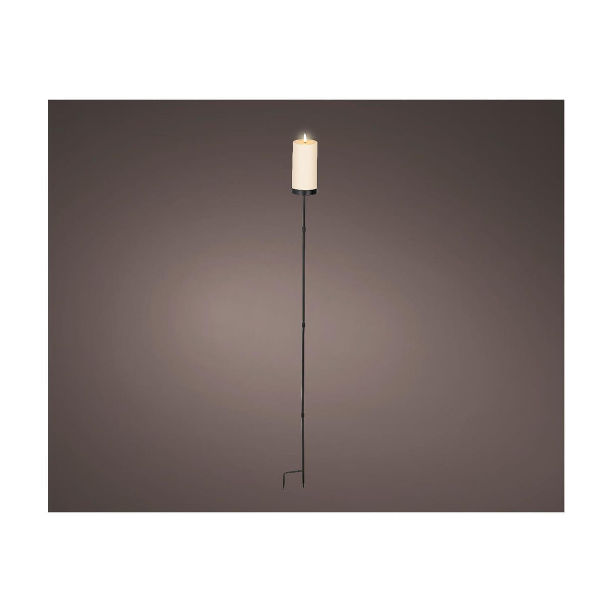 Bougie solaire Lumineo sur bougie crème ø7xh117cm