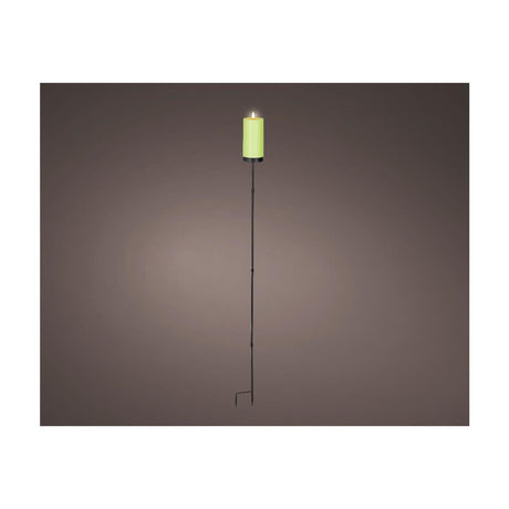 Bougie solaire Lumineo sur prise verte ø7xh117cm