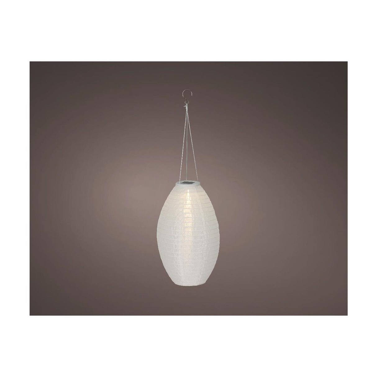 Lanterne solaire Lumineo nylon blanc ø22xh33cm