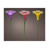 Lumineo lampe solaire enfichable fleur plastique ø10xh30cm