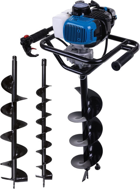 Tarière Scheppach essence eb2000 - 52cc 1,97cv - incl. 3 forets ø 100 mm, 150 mm 200 mm - longueur foret 80cm