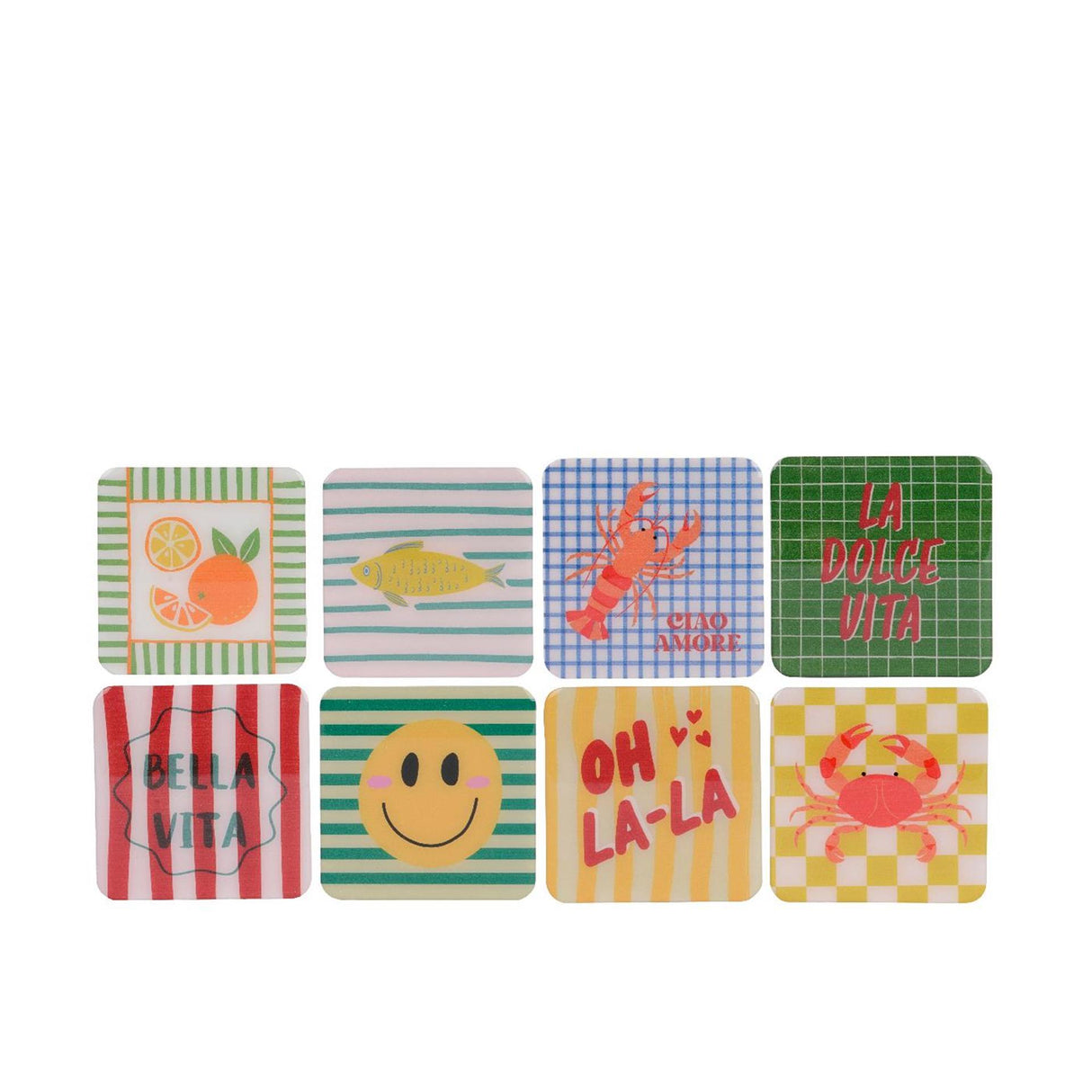 Dessous de verre Decoris avec imprimé bois 9,5x9,5x0,5cm