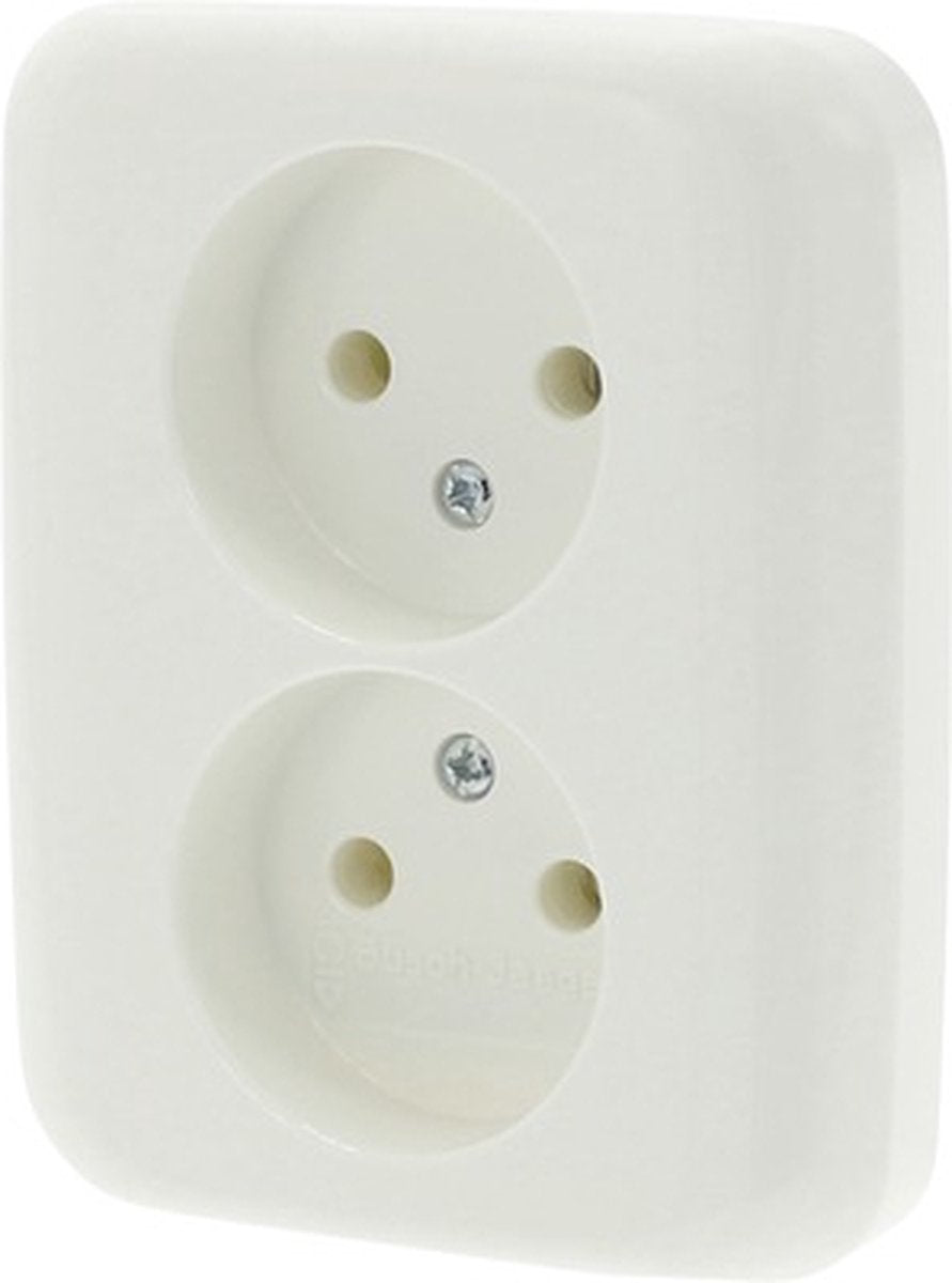 Prise murale encastrable (WC) Busch-Jaeger reflex 2 voies blanc polaire