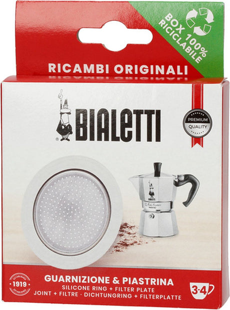 Bialetti plaque filtrante anneau en silicone - convient pour brikka 2 tasses et moka induction 4 tasses - pièce de rechange d'origine