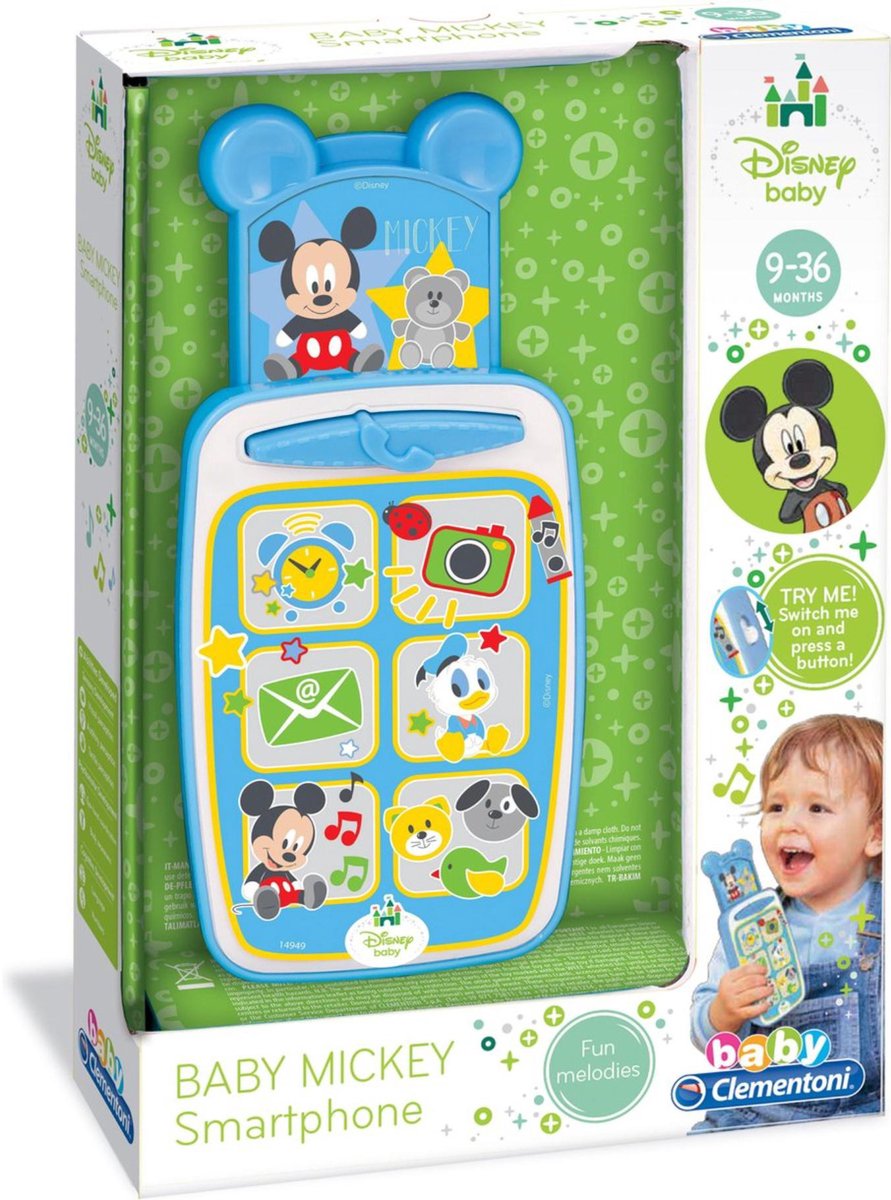 Téléphone bébé Mickey et Minnie avec lumière et son | 3 pièces