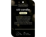 Decoris LED bougie d'extérieur en fer h6,5cm vert