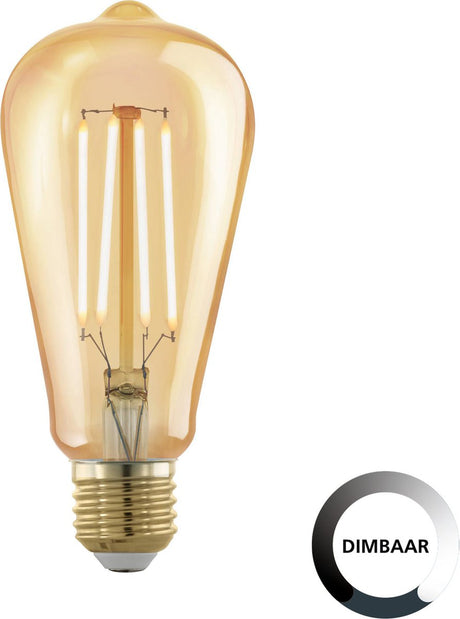 Lampe LED Eglo - E27 - OVAL - 320 LM - AMBER - DIMMable - 1700K