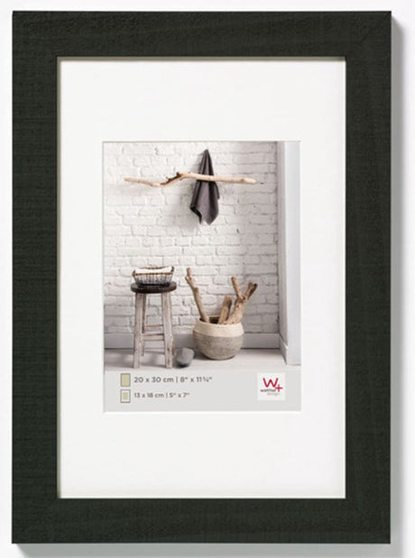 Walther home - cadre en bois - format photo 30x40 cm - noir