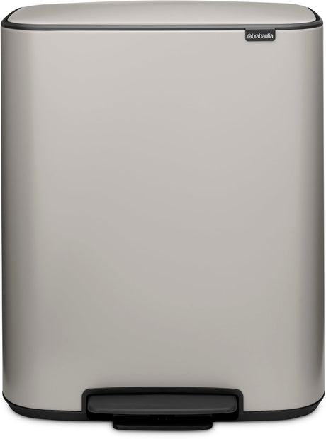 Poubelle Brabantia bo - 60 litres - 1 compartiment - gris soft