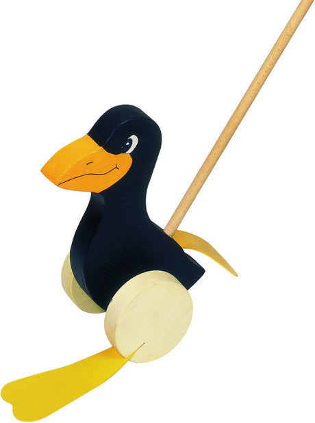 Rouleau bâton Goki : corbeau h19cm, bâton l60cm, 1+