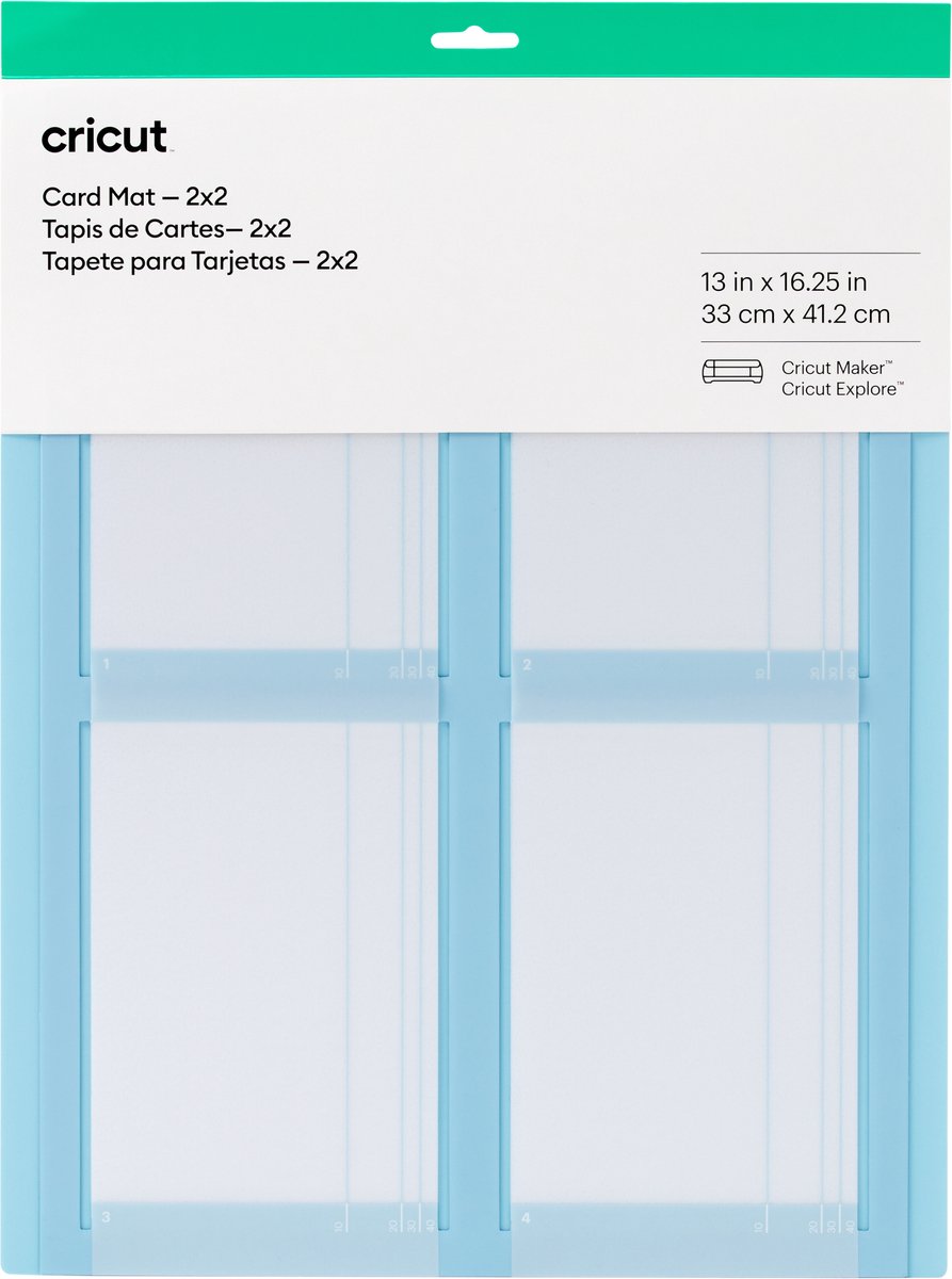 Tapis de découpe pour cartes Cricut bleu