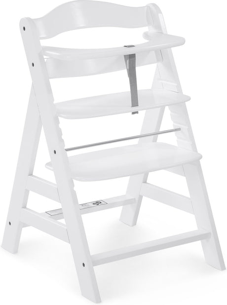 Chaise haute Hauck alpha+ blanche - bois de hêtre blanc certifié FSC®