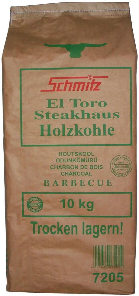 Schmitz charbon de bois pour barbecue el toro charbon de bois 10 kg steakhouse el toro