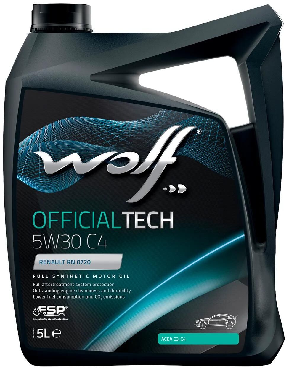 Huile moteur Wolf OfficialTech C4. huile moteur 5w30 5l officialtech c4