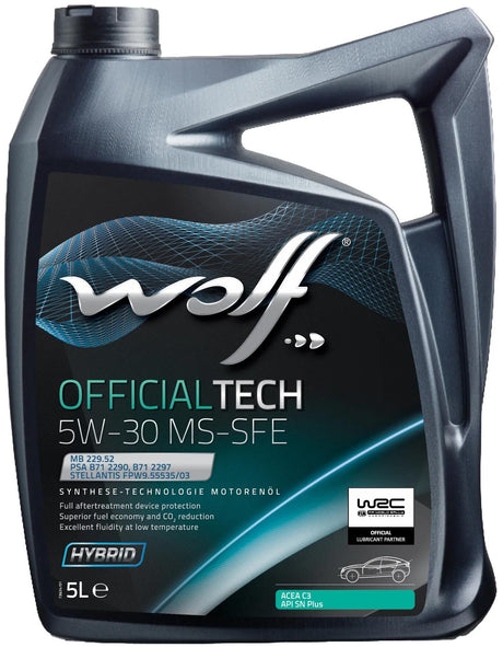 Huile moteur Wolf officialtech ms-sfe . huile moteur 5w30 5l off.tech ms-sfe