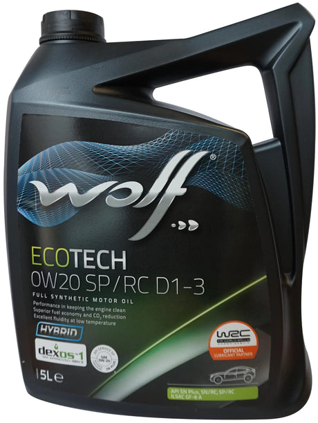 Huile moteur Wolf 'ecotech sp rc d1-3 huile moteur 0w20 5l ecotech sp rc d1-3