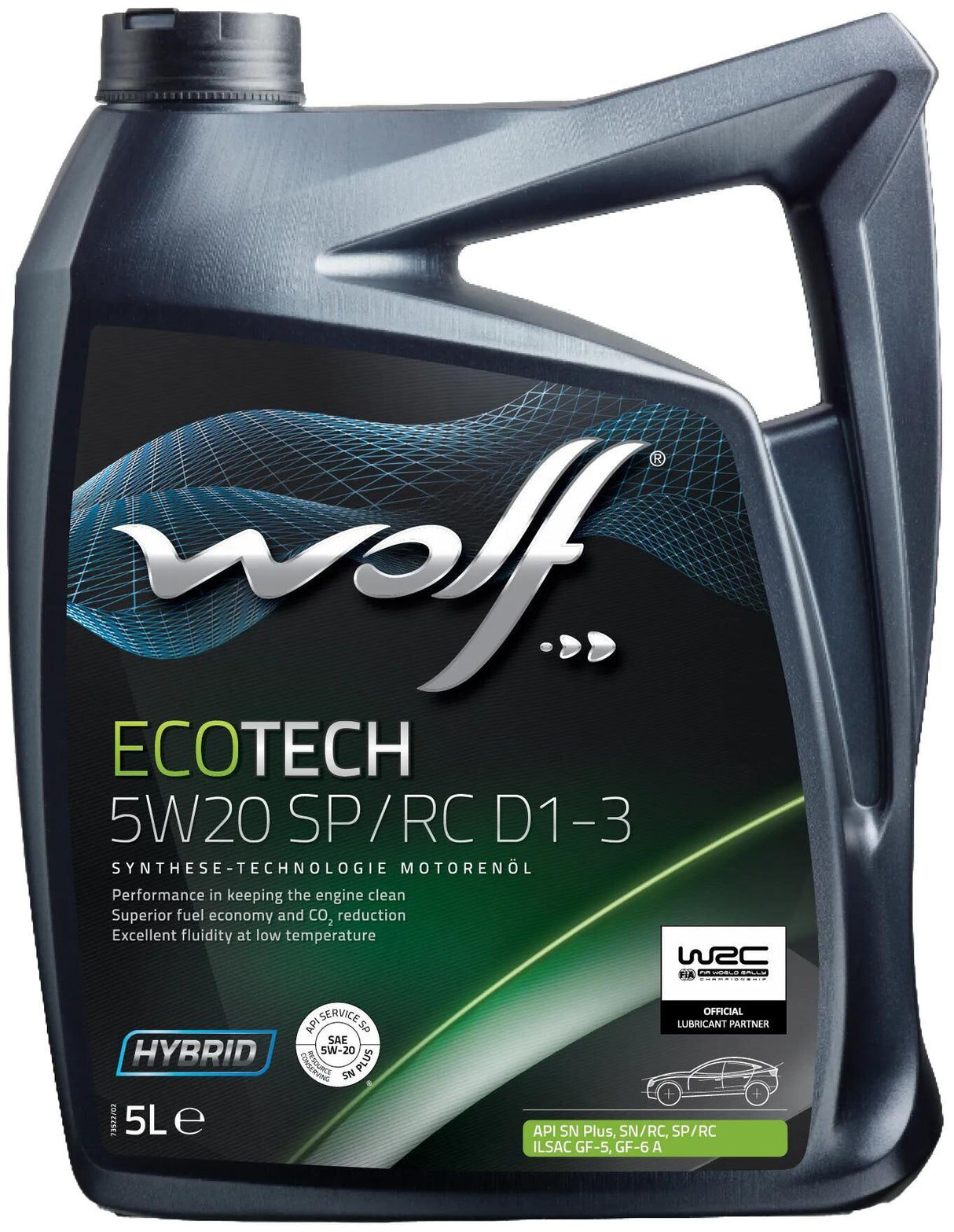 Huile moteur Wolf ecotech sp rc d1-3 . huile moteur 5w20 5l ecotech sp rc d1-3